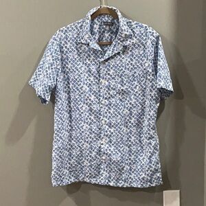 Blue Patterned Men's Shirt